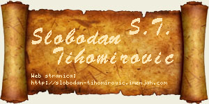 Slobodan Tihomirović vizit kartica